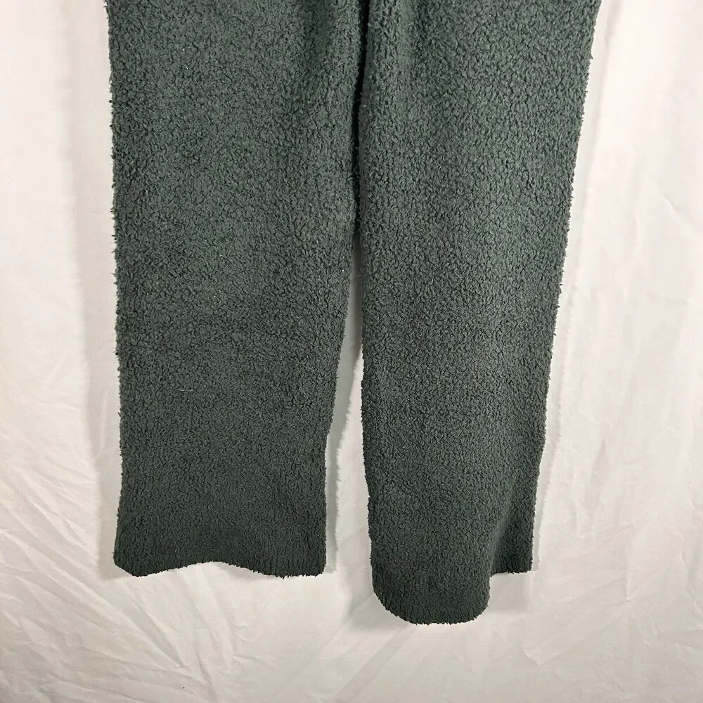 aerie Sweatpants Women's XS Green Fleece Pull On Drawstring Flare No Pockets - Picture 7 of 7